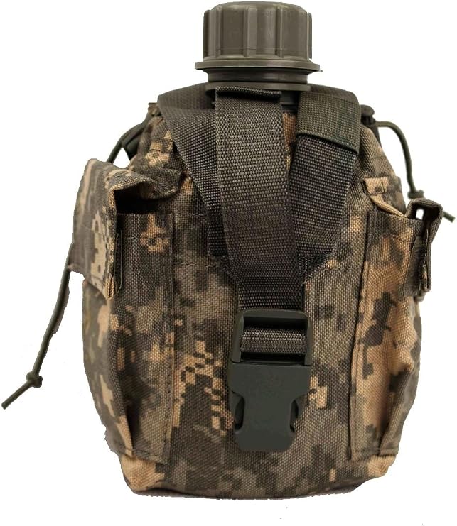 Issue Military MOLLE Canteen Cover/Utility Pouch with Canteen