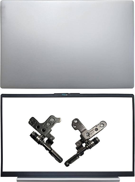 Laptop LCD Top Back & Front Bezel Cover Case Compatible for Lenovo IdeaPad 5 15IIL05 15ARE05 15ITL05 with Hinges 5CB0X56524 AM1K7000100 5CB0X56071 5B30S18940 AP1K7000110