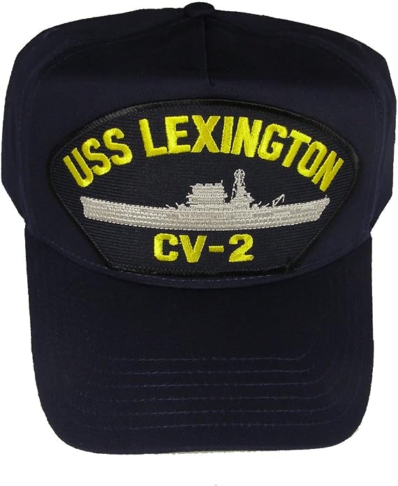 EC USS Lexington CV-2 HAT - Navy Blue - Veteran Owned Business
