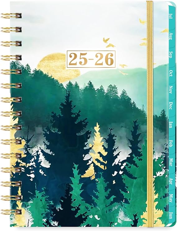 Planner 2025-2026 - Academic Planner 2025-2026, JUL 2025 - JUN 2026, 6.3 x 8.4A5 Size, Weekly and Monthly Planner, 2025 Academic Planner with Hardcover, Back Pocket, Laminated Tabs