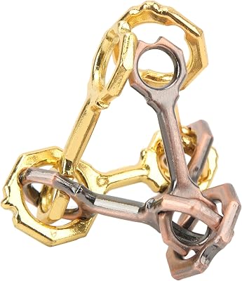 Tetrametric Metal Alloy Brain Teaser Puzzle, 3D Unlock Games for Adults and Children, Educational Problem Solving Toy