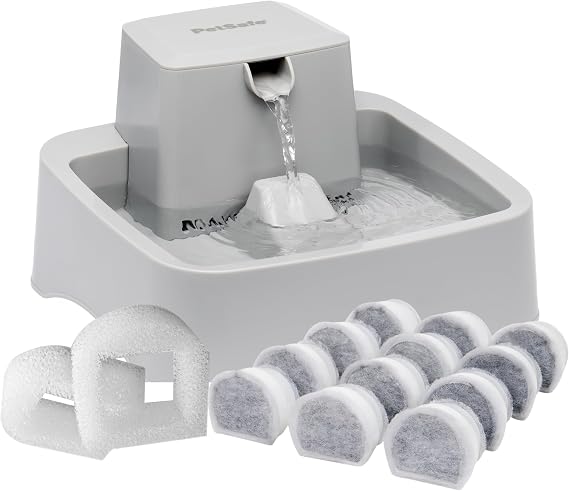 PetSafe Oasys Pet Fountain, 1/2 Gallon, Cats & Small Dogs, Extra Filters