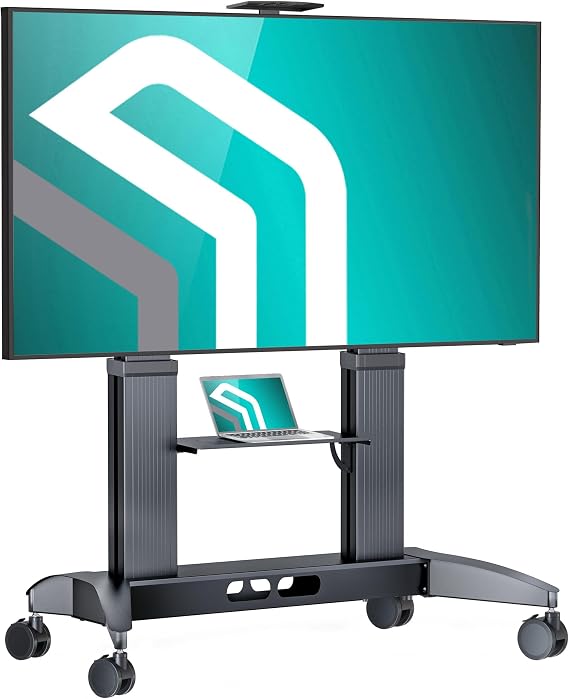 ONKRON Mobile TV Stand 70-110 Inch, up to 287 lbs, max VESA 1000x600, Black