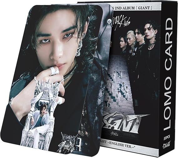 KPOPBP Giant Album Photocards 55 PCS KPOP Photo Cards SKZ Merch LOMO Card Set, Gift for Boys and Girls