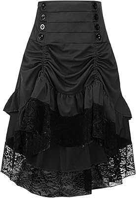 Alivila.Y Fashion Womens Gothic Steampunk Skirt Asymmetrical High Low Dress