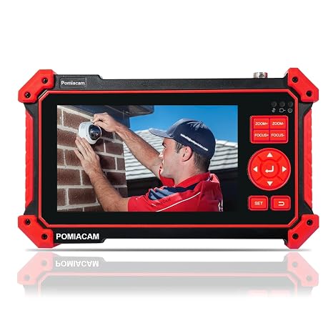 CCTV Camera Tester HD-2950, 8MP TVI CVI AHD CVBS Analog Camera Tester 5 inch TFT-LCD Screen UTP Cable Test HDMI & VGA input RS485 PTZ Control Audio Test 12V Power Output