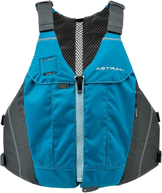 Astral, E-Linda Womens PFD, Versatile Life Jacket for Kayaking, Touring, Fishing, Water Blue, Large-X-Large