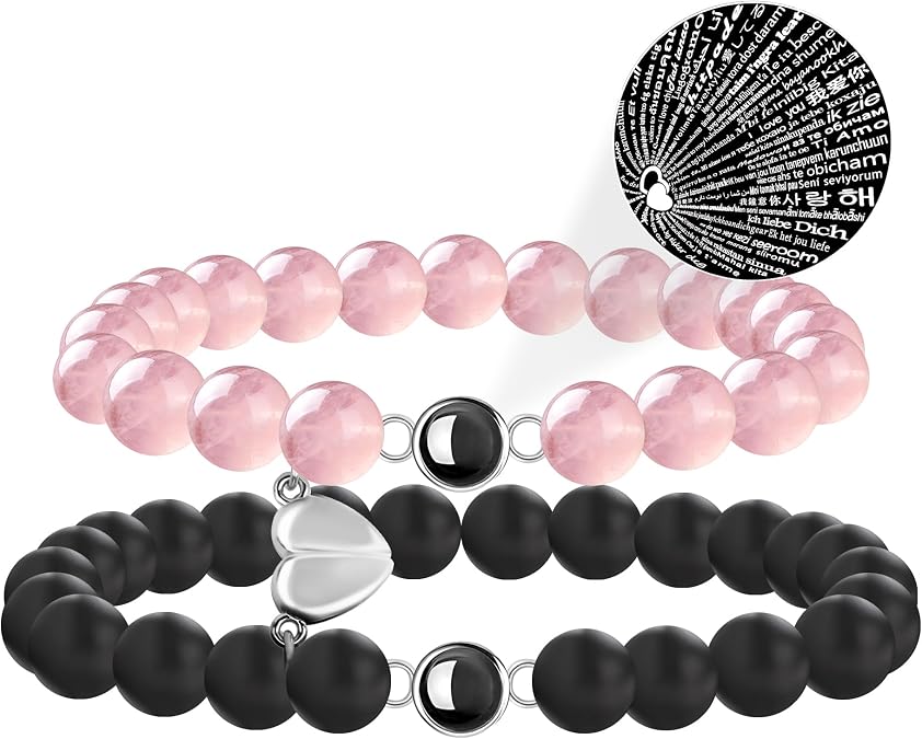 SmileBelle Magnetic Heart Bracelets for Couples Gifts Matching Bracelets