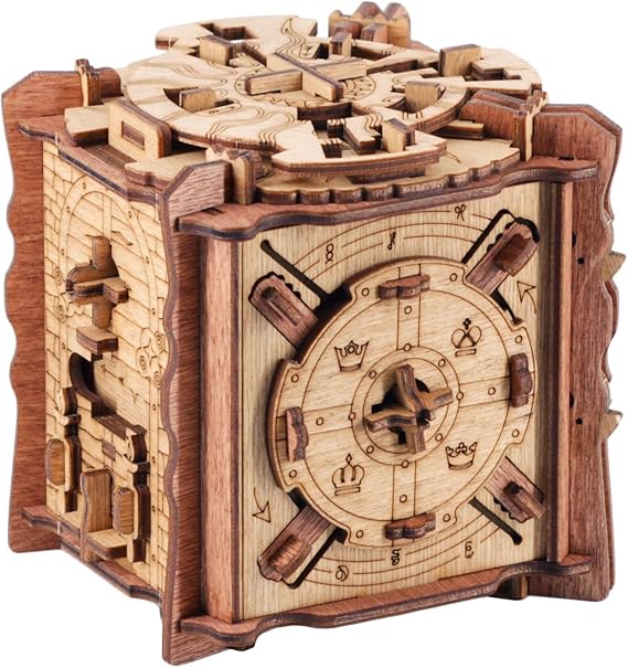 iDventure Cluebox Camelot, Escape Room in a Wooden Puzzle Box for Adults