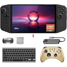 Lenovo Legion Go 2TB SSD Gaming Handheld 8.8-inch Touchscreen 144Hz 2K QHD AMD Ryzen Z1 Extreme Processor, Gold Wireless Pro Controller, Hub, Keyboard & Mouse Combo, 7 in 1 Bundle