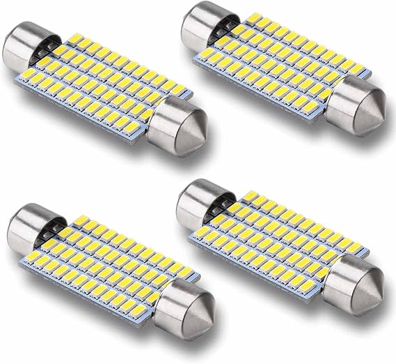 578 211-2 212-2 569 42mm 41mm Led Car Bulbs Festoon LED Bulbs White 4pack | Super Bright 6000K White 12v Led Festoon Light Interior Map Dome Door Lights