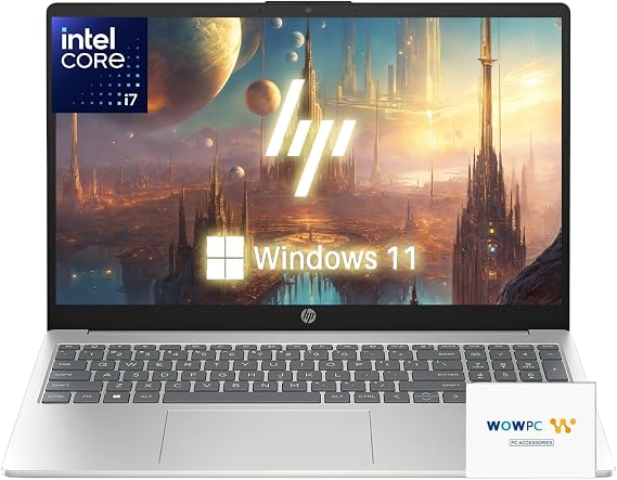 HP Pavilion 15.6" Laptop for Business & Home Student | Powerful Intel Core i7-1255U up to 4.7GHz | 32GB RAM - 1TB Storage (512GB PCIe SSD&512GB External) | Webcam | Win11 | WOWPC Bundle