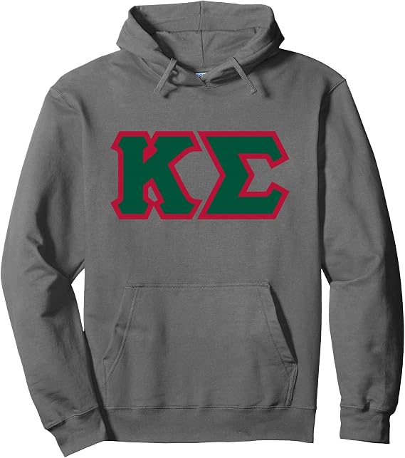 Kappa Sigma Officially Licensed Green and Scarlet Lettered Pullover Hoodie