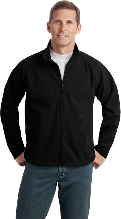 Port Authority J705 Textured Soft Shell Jacket - Black J705 3XL
