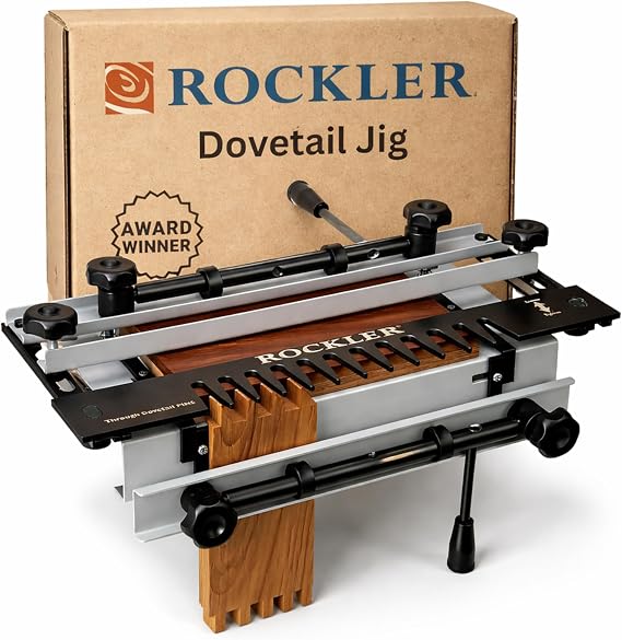Rockler Dovetail Jig with Router Template Kit, Fits Stock up to 11" | Dovetail Jig Precise Joinery Results Dovetail Jig Kit Fits Stock up to 11 Inches Complete Routing Accessories