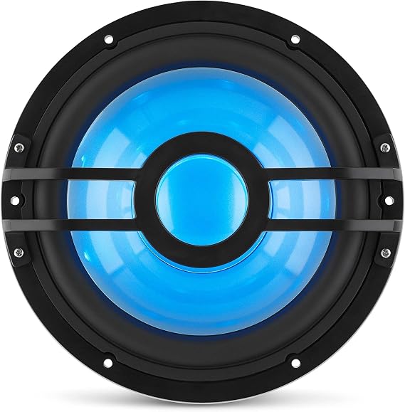 Clarion CMSP-101RGB-2 10" Marine Subwoofer with RGB LEDs, Single 2-Ohm, 250 Watts