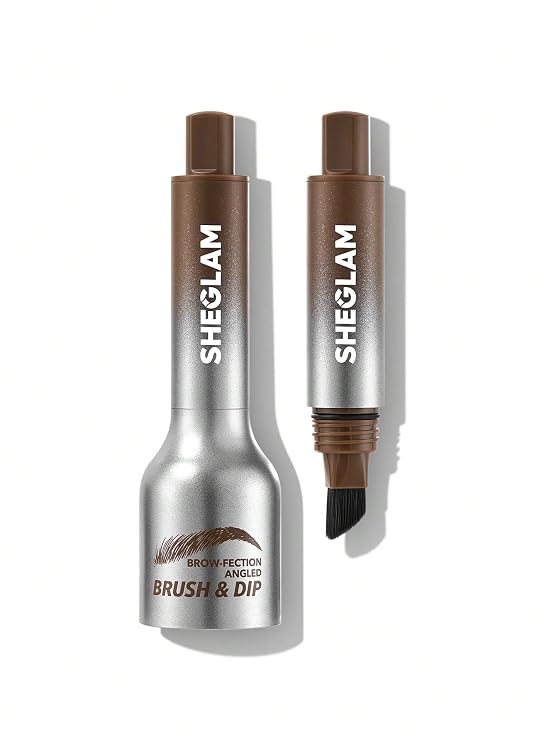 SHEGLAM Brow-Fection Angled Brush & Dip Upgraded Microblading Eyebrow Pen Long Lasting Waterproof Easy To Color-Taupe