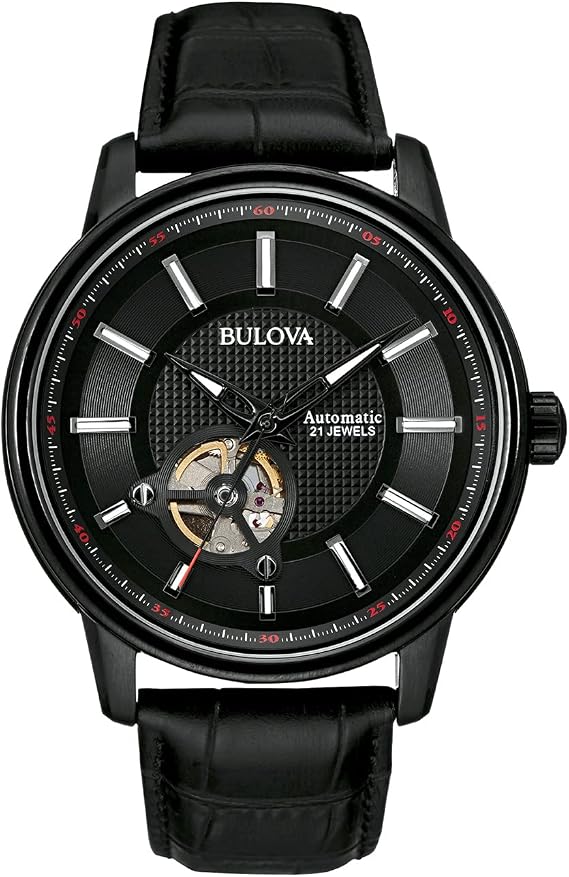 Bulova Men's Classic Automatic Watch with Leather Strap