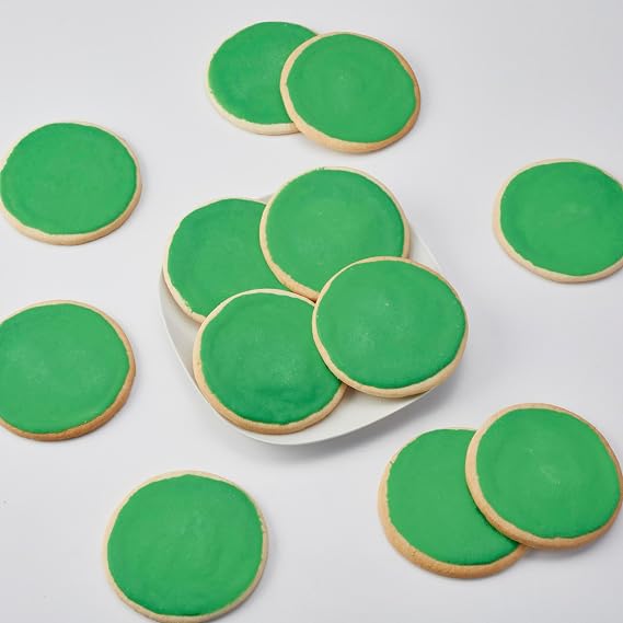 50-Pack Nut Free Individually Wrapped Green Iced Sugar Cookies by Smiley Cookie