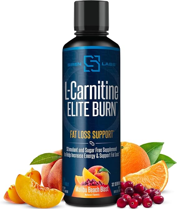 SIRENLABS L-Carnitine Elite Burn Malibu Beach Blast Flavor - 32 Servings