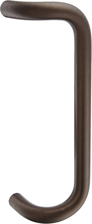 Rockwood BF158.313 Aluminum 90-Degree Offset Door Pull, 1" Diameter x 12" Center-to-Center, Through Bolt Mounting for 1-3/4" Door, Dark Bronze Anodized Finish