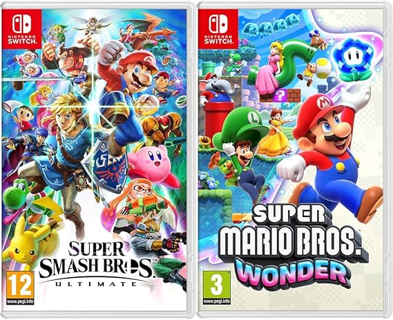 Super Smash Bros - Ultimate (Nintendo Switch) & Super Mario Bros. Wonder (Nintendo Switch)