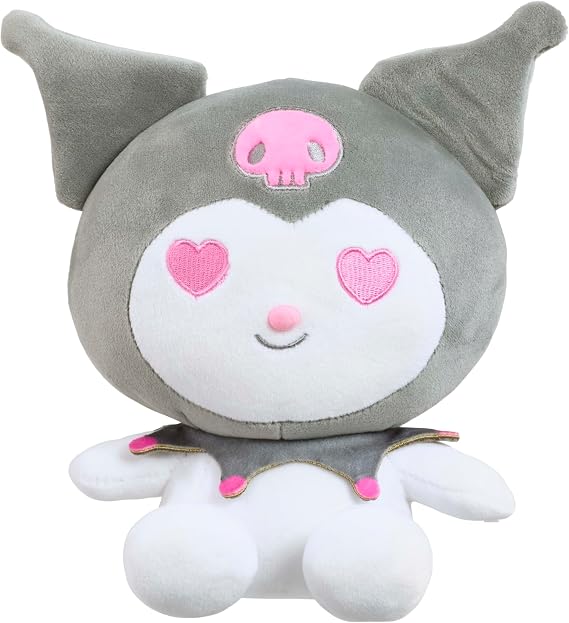 Hello Kitty Kuromi Plush, 16cm Soft Toy, Cute Kuromi Character in Signature Outfit, Official Licensed Merchandise, for Fans and Collectors, Suitable for Ages 4+