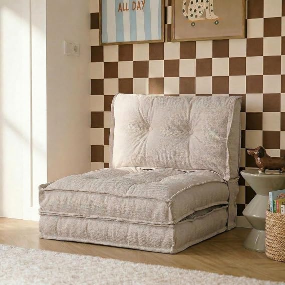 Homedius Mila Katlanır Yataklı Tek Kişilik Uzanma Koltuğu Bej Tek