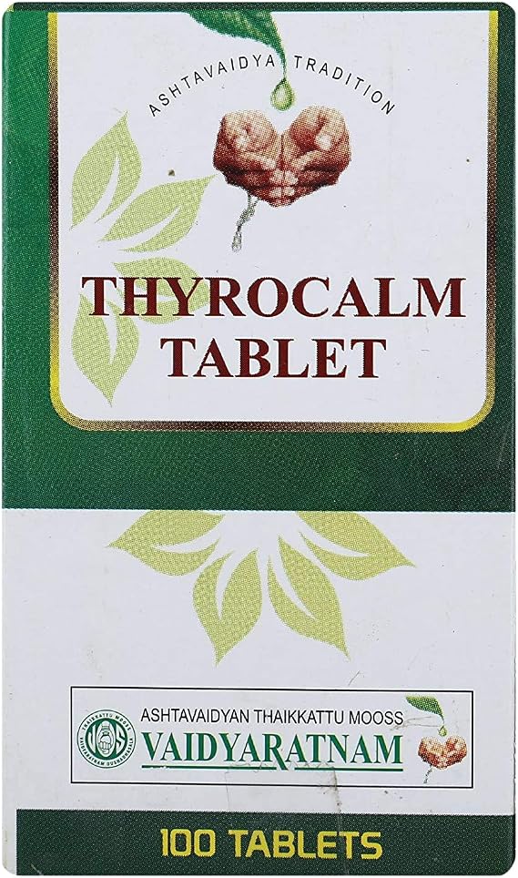 VAIDYARATNAM Thyrocalm Tablet - White