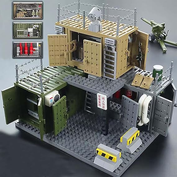 WW2 Army Military Guns Weapons and Armored Toy Containers Command Operations Army Soldier Accessories Building Block Toy Battle Sets for Kids