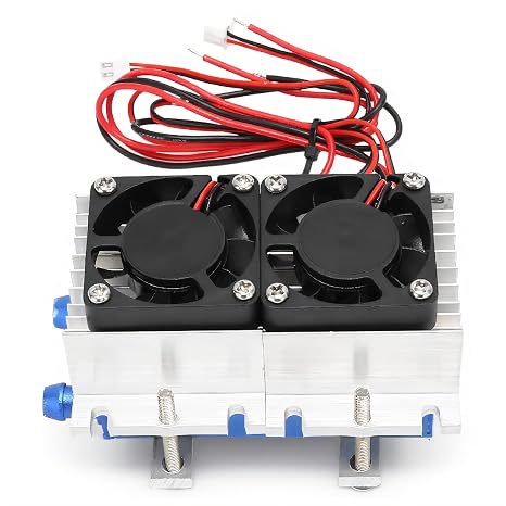 Thermoelectric Peltier Refrigeration Cooler Kit, 144W Peltier Cooler 12V Semiconductor Air Conditioning Cooling System DIY Kit, Mini Air Conditioner, Low Noise