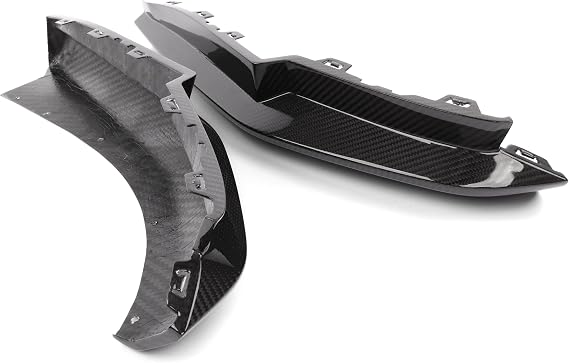 Dinan D980-0050 Rear Side Splitters - Gloss Twill Carbon Fiber - Pair