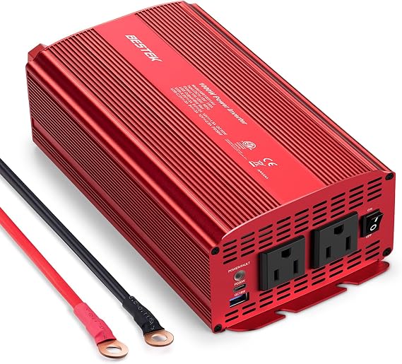 BESTEK 1000W Power Inverter for Vehicles DC 12V to AC 110V Inverter
