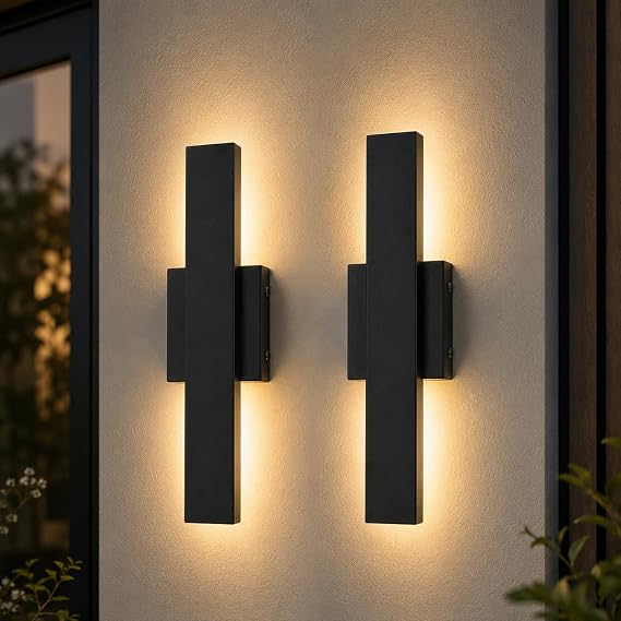 Outdoor LED Wall Light, Modern Exterior Sconce, Waterproof Porch Light