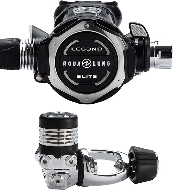 Aqualung Leg3nd Elite Dive Regulator | Cold Water & Extreme Environment Scuba Diving Regulator Set | Over-Balanced First Stage with ACD & Venturi Switch Second Stage
