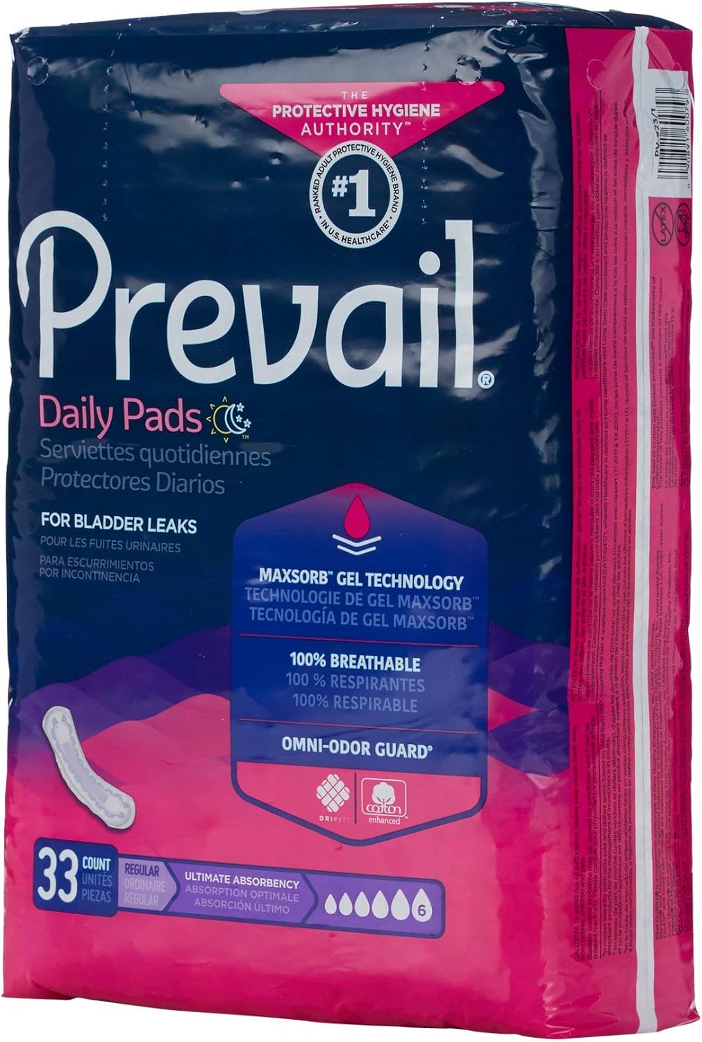 Pads Ultimate Bladder Control Pad 16 Inch Length Heavy Absorbency Polymer One Size Fits Most Female Disposable, PV-9231 - Case of 132FF