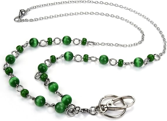 Fresh Women's Fashion Lanyard for Nurse, teacher and OL ID, unique Design lanyard For Keys, Badge holder Stainless steel chain
