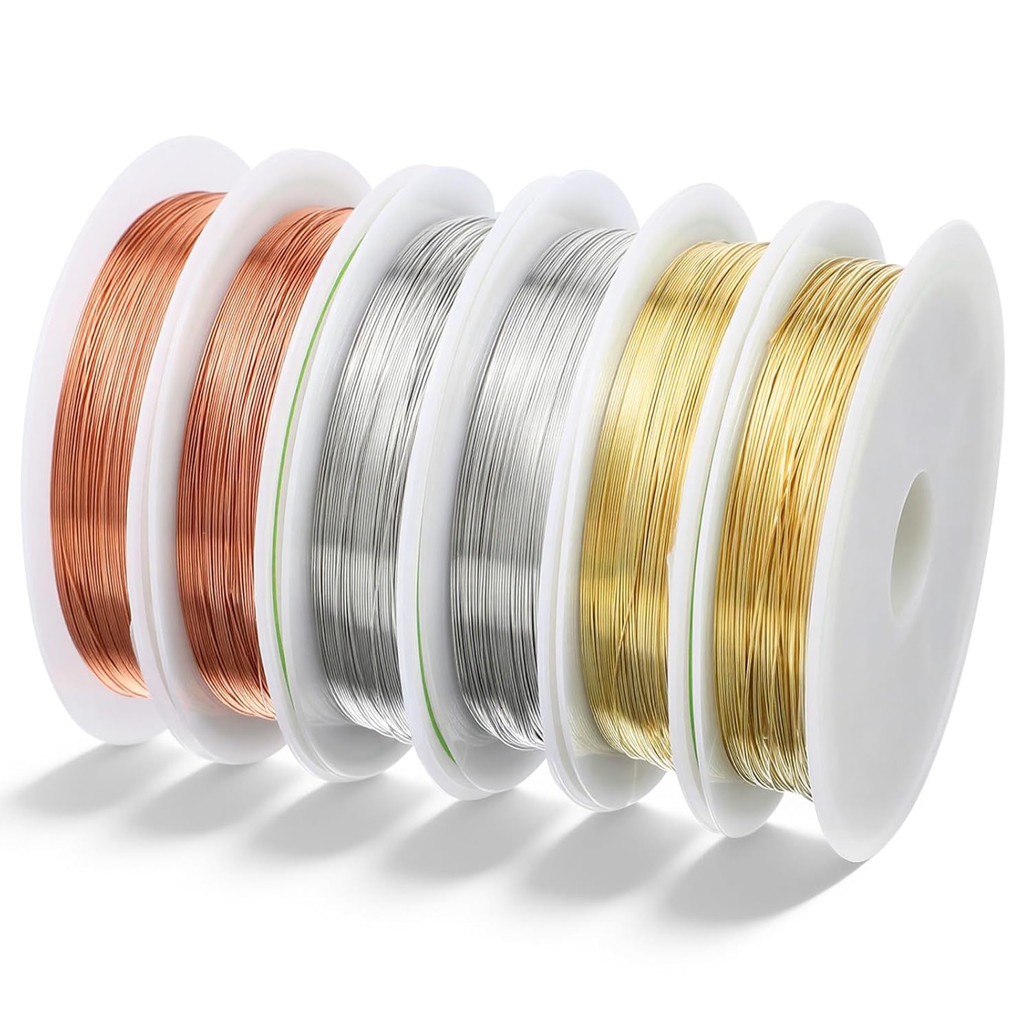 Molain 26Gauge Copper Wire for Jewelry Making, 0.4mm Soft Beading Wire 15 Meters Per Roll for Bracelets Rings Earrings Wire Wrapping Crafts