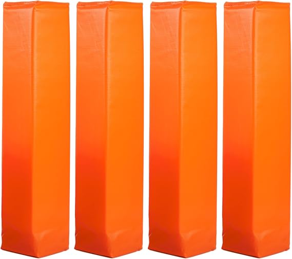Crown Sporting Goods Anchorless Weighted Football Pylons (Set of 4), Orange