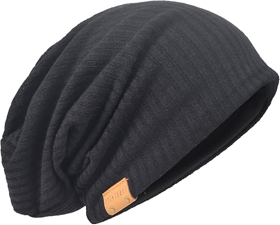 Mens Slouchy Beanie Oversize Knit Skull Cap Long Baggy Hat