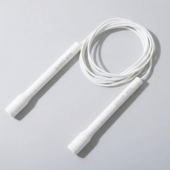 Elevate Rope Long Handle Skipping Rope for Adults, 4 mm, 20 cm Grips