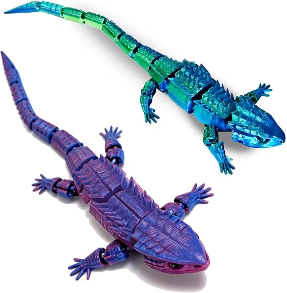 2 Pcs Lizard Toys 3d Printed Fidget Toy, 3d Printed Toys Lizard Toy