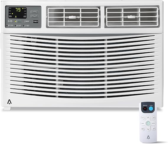 Towallmark 8,000 Btu Window Air Conditioner, Cools Up to 350 Sq. Ft with Cooling, 3 Fan Speed, Window-Mounted Room Ac Window Unit with Remote, Easy Install Kit for Home