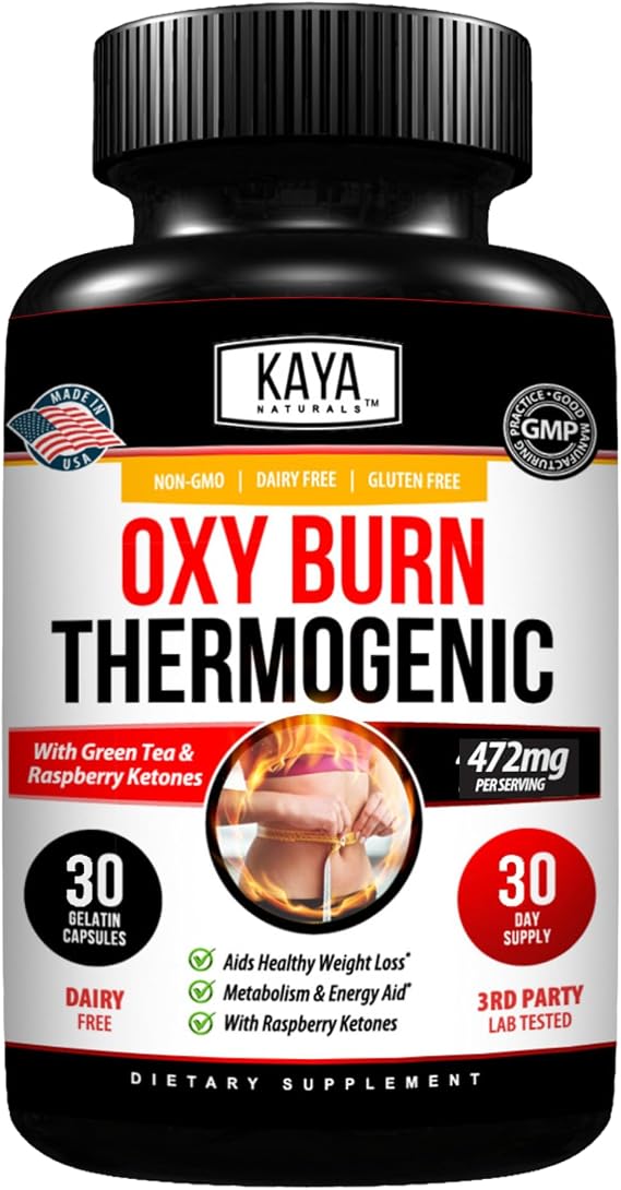 Kaya Naturals Oxy Burn - Thermogenic Herbal Formula for Active Living Non-GMO & Gluten-Free 30 Count