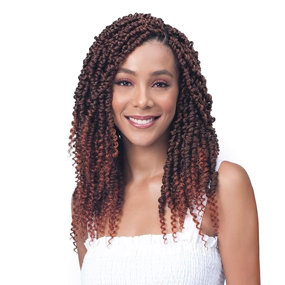 Boobi Boss Crochet Braids Nu Locs 2X Spring Twist 14" (5-pack, RUST RED)