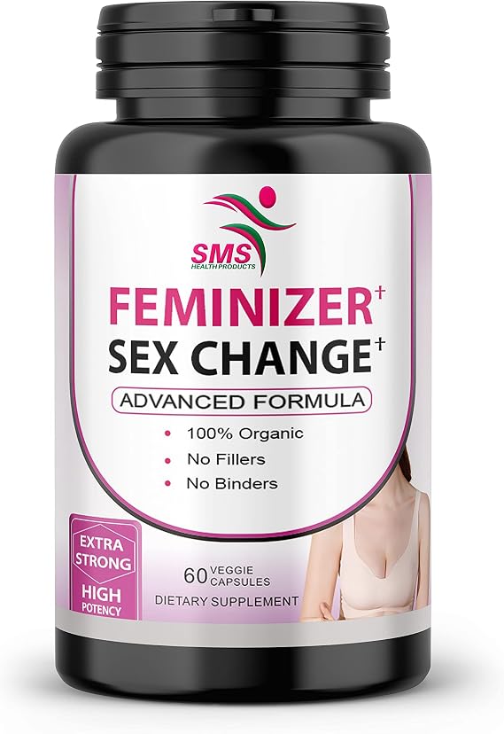 Feminizer Sex Change Capsules Pueraria Mirifica Potent Estrogen Hormone Complex for Trans Women - Breasts Booty Hair Skin Nails - Transgender Ladyboy Queer LGBT - No Fillers