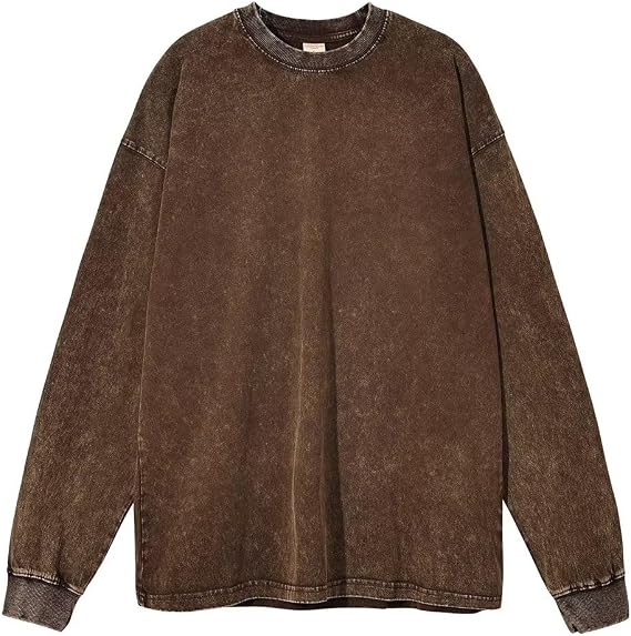Streetwear Distressed Washed Dyeing Sweatshirt Vintage Couples His Hers Hoodies
