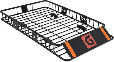 64 x 39 x 6 Inch Roof Rack Cargo Carrier, 200LB Heavy Duty Universal Roof Rack Basket, Car Top Luggage Holder Carrier Basket for Cars & SUVs, Truck or RV Camping Storage Steel Construction