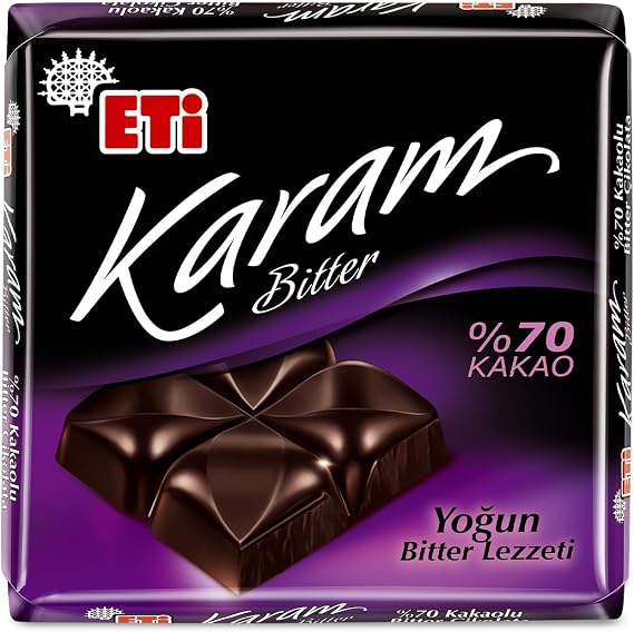 Eti Karam 70% Cocoa Dark Chocolate 60 g x 6 Pieces