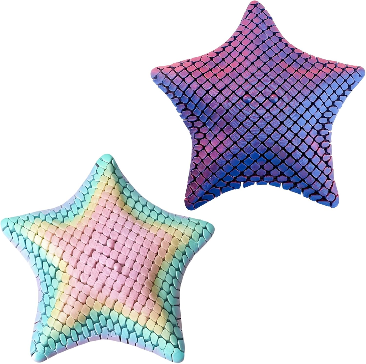 Stress Relief 3D Printed Starfish Toy Set, 2 Pcs Cute Starfish Fidget Toy, Stretchable, Stress Relief for Students,Adults